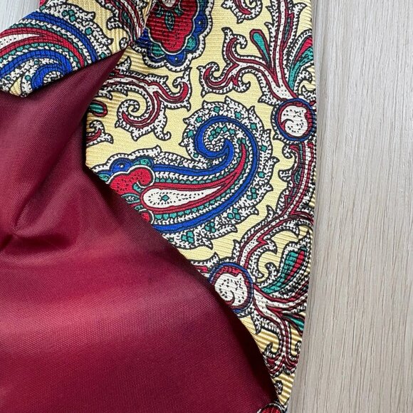 Polo By Ralph Lauren Mens Multicolor Paisley Print Designer Board Tie 58x35 In - Picture 8 of 13